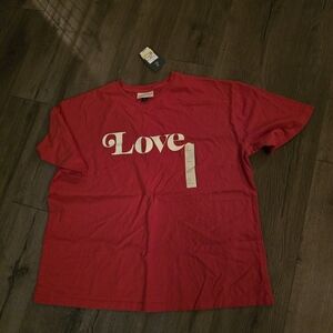 Universal Thread Red 'Love' Short Sleeve Tee